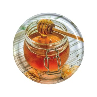 Paczka DUŻYCH nakrętek na słoiki z miodem (50szt) - wzór ND70