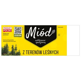 Paczka dużych etykiet na miód z terenów leśnych (nekt-spadziowy) (100szt) - wzór E195