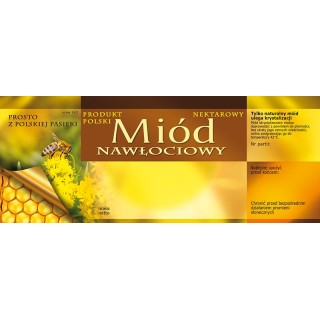 Paczka dużych etykiet na miód nawłociowy - wzór E127