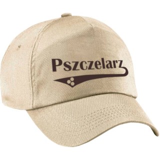 Czapka z daszkiem dla pszczelarza "Pszczelarz", beżowa - CZA10