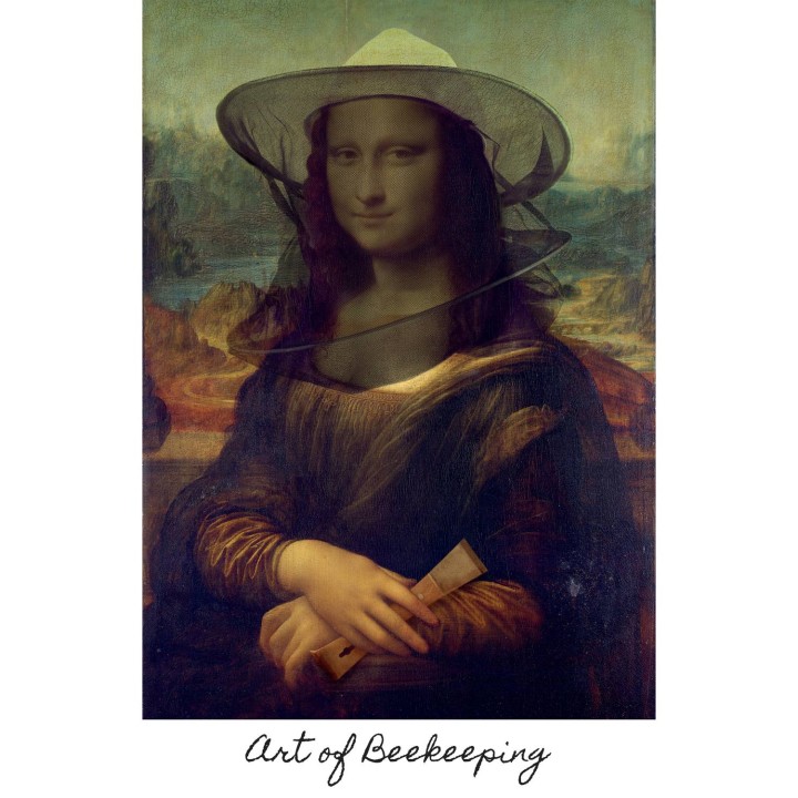 Koszulka bawełniana z nadrukiem Mona Lisa | Art of Beekeeping (biała) -  KA50