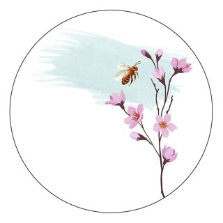 Etykiety na produkty pszczele/maści/kremy fi60mm (Arkusz 15szt) - EX3