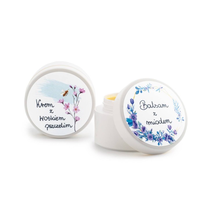 Etykiety na produkty pszczele/maści/kremy fi60mm (Arkusz 15szt) - EX4