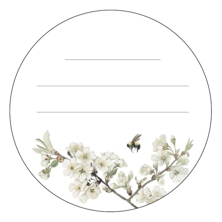 Etykiety na produkty pszczele/maści/kremy fi60mm (Arkusz 15szt) - EX5