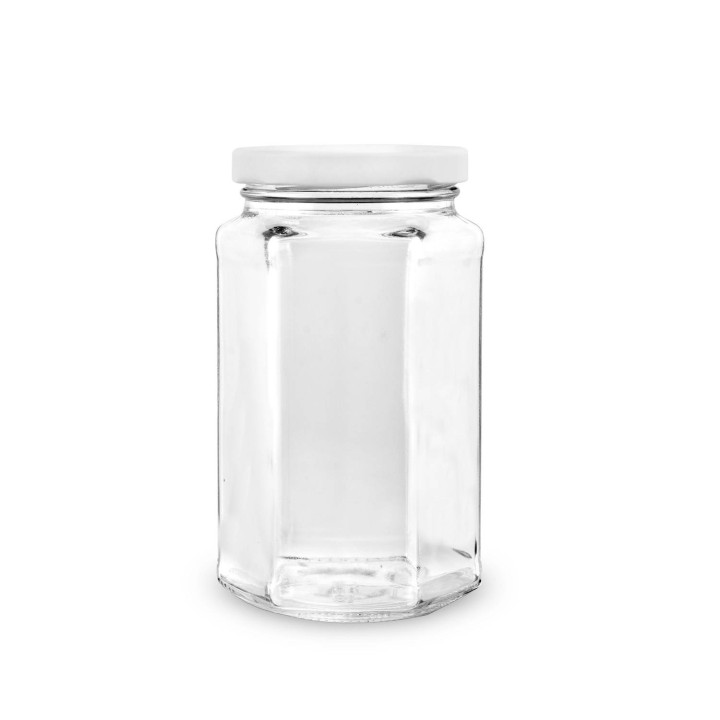Słoiczek sześciokątny 385 ml (12 szt w paczce) - A80