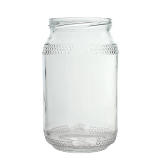 Słoiki 0,9 litra z grawerem |plaster miodu|  (paczka 48 szt) 900 ml - wzór A82