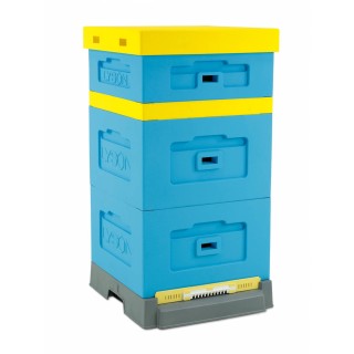 Ul Wielkopolski 10-ramkowy z dennicą wysoką higieniczną plastikową - malowany - LU1004B