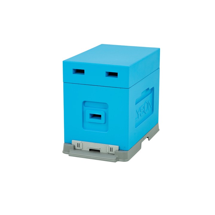 Ul 6-ramkowy z wręgami Wielkopolski malowany - niebieski (daszek, korpus, dennica plastikowa bez korków) - W1166