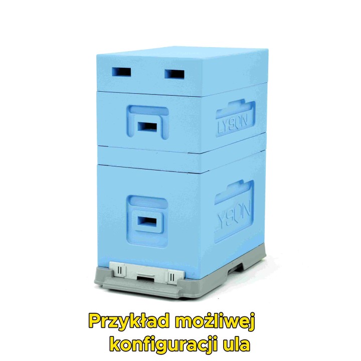 Ul 6-ramkowy z wręgami Wielkopolski malowany - niebieski (daszek, korpus, dennica plastikowa bez korków) - W1166