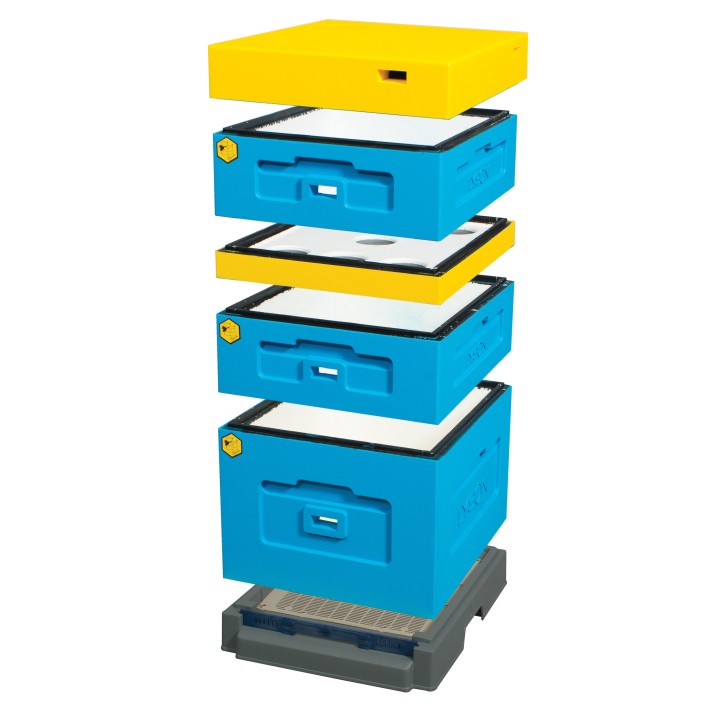 Ul dadant z dennicą wysoką higieniczną plastikową - malowany - LU1008H