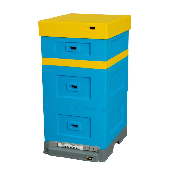 Ul wielkopolski 12-ramkowy z dennicą wysoką higieniczną plastikową - malowany - LU1070A