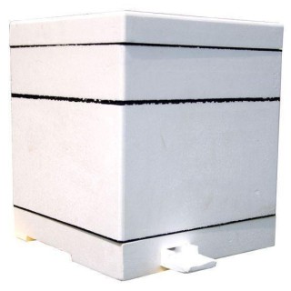 Mini ul dwurodzinny  (dennica, korpus, przegroda, podkarmiaczka, daszek, ramki) niemalowany - W1109