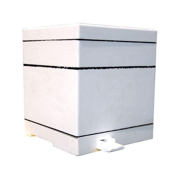 Mini ul dwurodzinny  (dennica, korpus, przegroda, podkarmiaczka, daszek, ramki) niemalowany - W1109