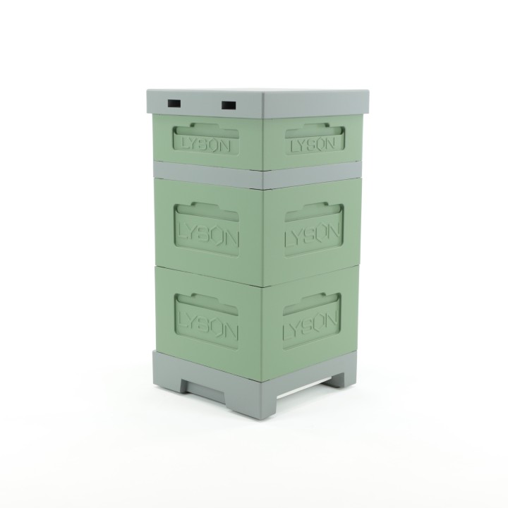 Ul Wielkopolski z dennicą plastikową higieniczną - malowany zielono / szary - LU1004B_Z