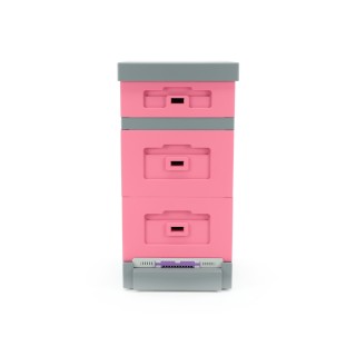 Ul Wielkopolski z dennicą plastikową higieniczną - malowany różowo / szary - LU1004B_R