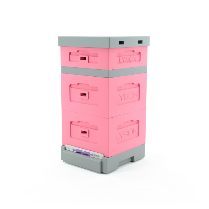 Ul Wielkopolski z dennicą plastikową higieniczną - malowany różowo / szary - LU1004B_R