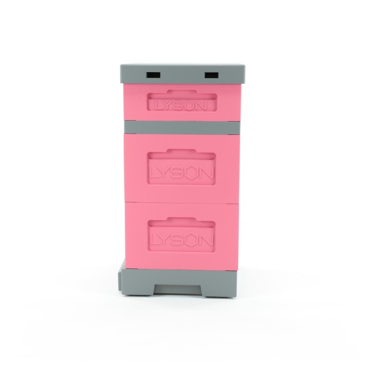 Ul Wielkopolski z dennicą plastikową higieniczną - malowany różowo / szary - LU1004B_R