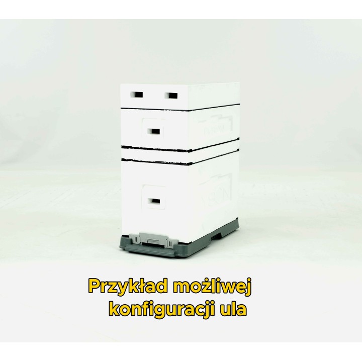 Ul 6-ramkowy z wręgami Dadant, niemalowany (daszek, korpus, dennica plastikowa bez korków) - W11610