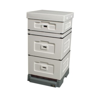 Ul wielkopolski 10-ramkowy z dennicą wysoką higieniczną plastikową - niemalowany - LU10040B