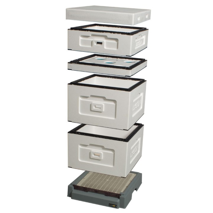 Ul wielkopolski 10-ramkowy z dennicą wysoką higieniczną plastikową - niemalowany - LU10040B