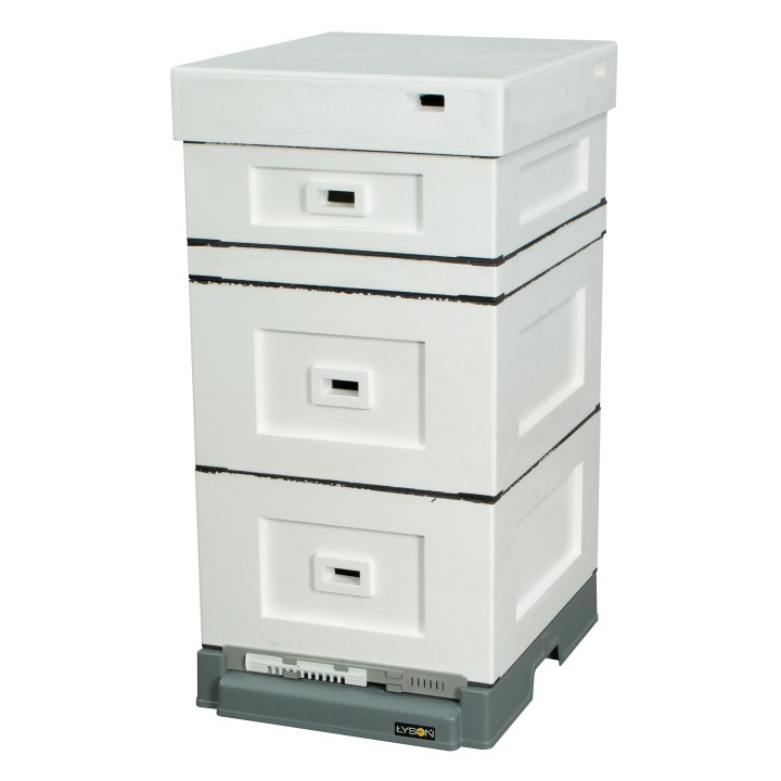 Ul wielkopolski 12-ramkowy z dennicą wysoką higieniczną plastikową - niemalowany- LU10700A