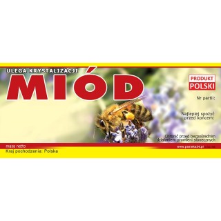 Paczka etykiet na miód – wzór E6