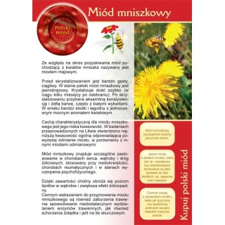 Broszurka informacyjna o miodzie - miód mniszkowy (20szt) - U11