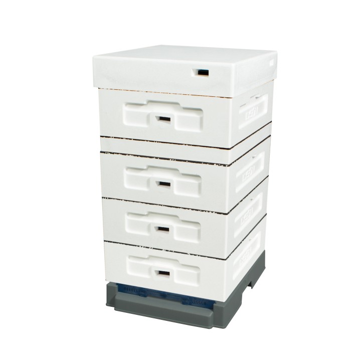 Ul dadant 1/2 z dennicą wysoką higieniczną plastikową - niemalowany - LU100600B