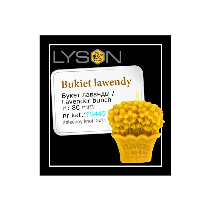 Silikonowa forma na świece - Bukiet lawendy - wzór FS445