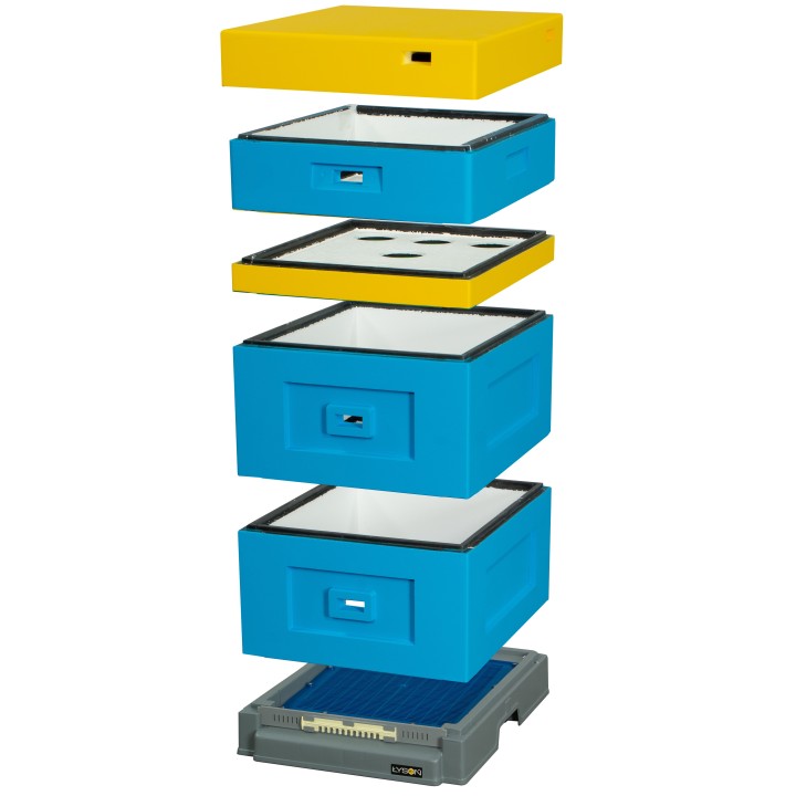 Ul langstroth z dennicą wysoką higieniczną plastikową - malowany - LU1011A