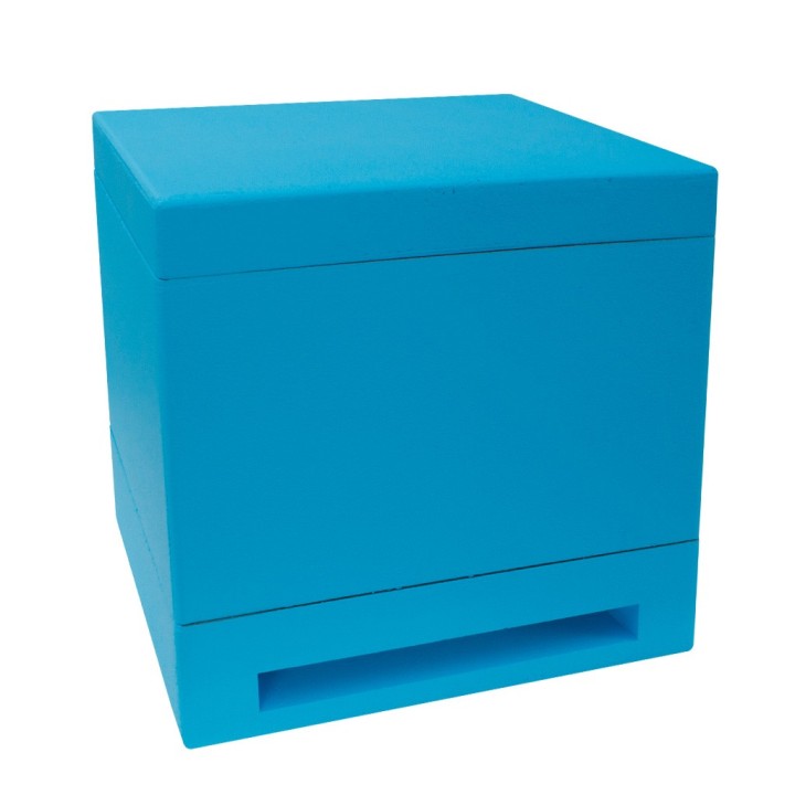 Mini ul (dennica z szufladą, korpus, daszek), malowany (niebieski) - W1105BR