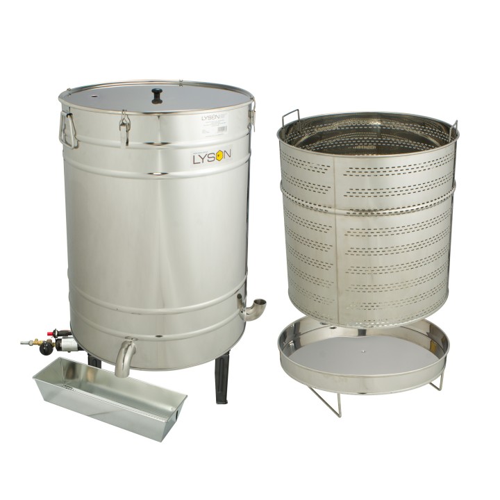 Topiarka okrągła do wosku na bazie odstojnika 100l,  - z palnikiem gazowym