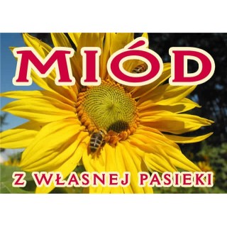Duża tablica reklamowa  sprzedaż miodu PCV – F303