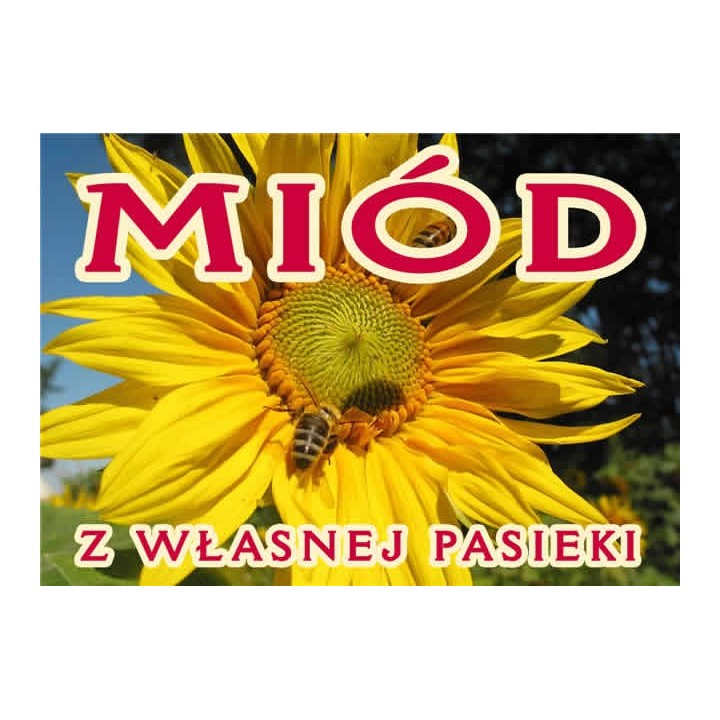 Duża tablica reklamowa  sprzedaż miodu PCV – F303