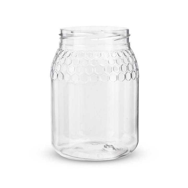 Słoik 746 ml Plastikowy w zestawie z zakrętką (paczka 48 sztuk) - wzór A83