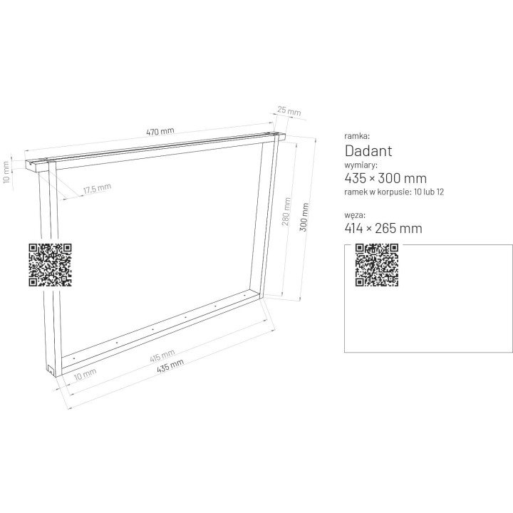 Ramka Dadant hoffmanowska (10 szt.) -  3056