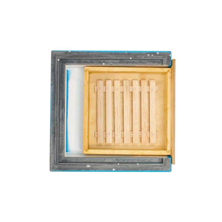 Mini dennica z szufladą, malowana (niebieska) - W1115