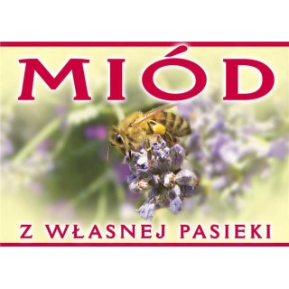 Duża tablica reklamowa  sprzedaż miodu PCV – F301