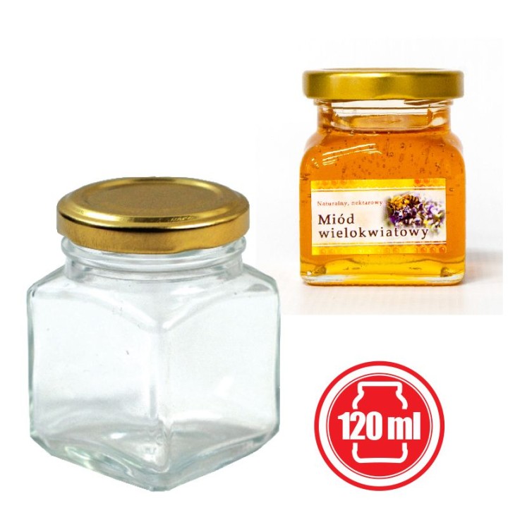 Paczka 15 szt słoiczków 120 ml TK-120 z nakrętkami - wzór A13