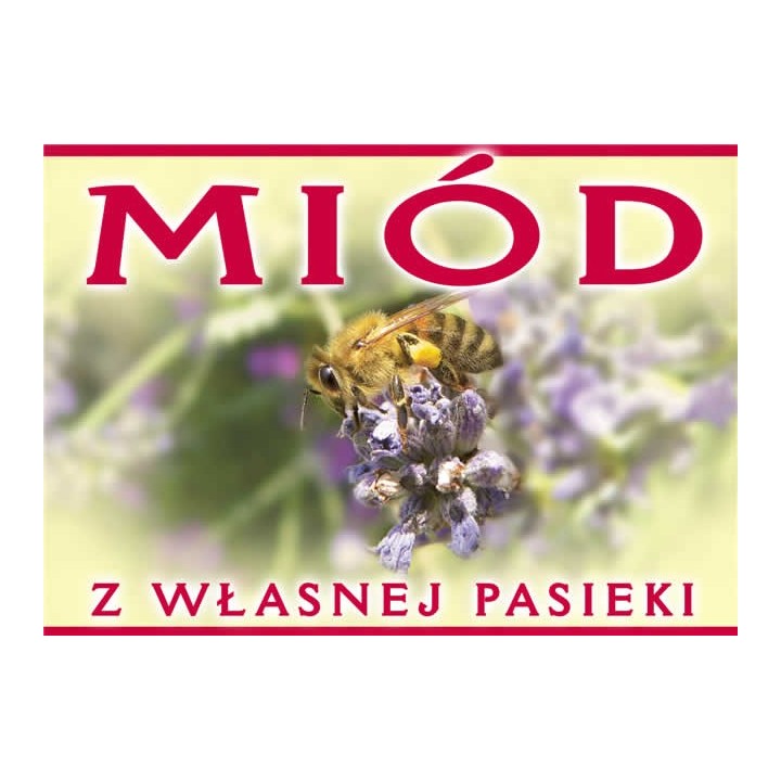 Średnia tablica reklamowa na miód PCV - wzór F201