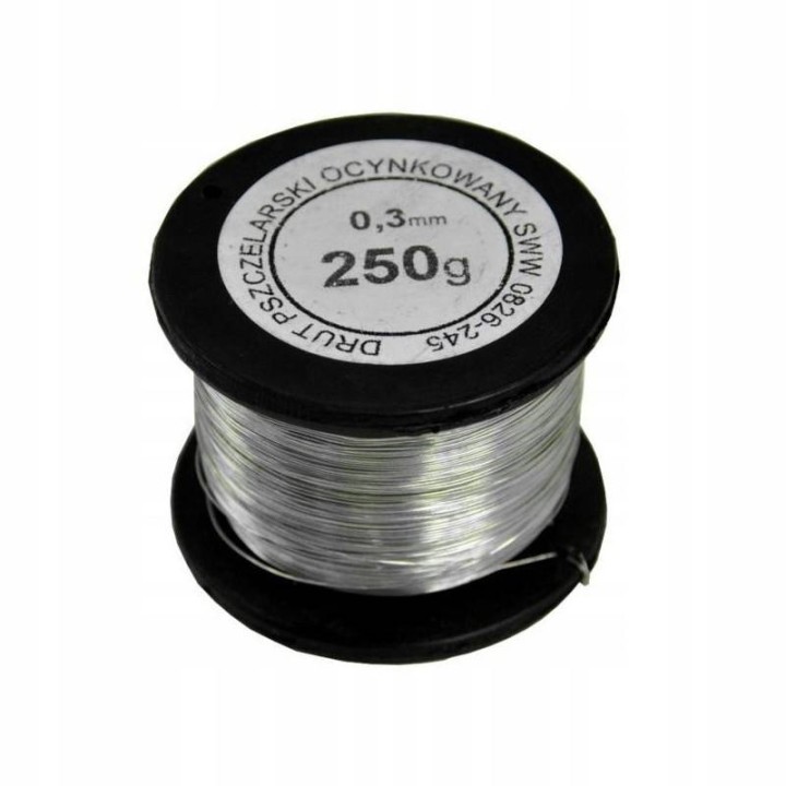 Drut do ramek pszczelich (0,3 mm), 250g, ocynkowany - 4018