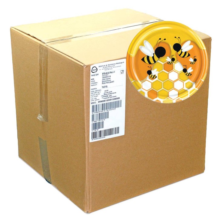 Karton zbiorczy (660 szt.) dużych nakrętek - wzór KND80