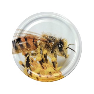 Paczka DUŻYCH nakrętek na słoiki z miodem (50szt) - wzór ND84