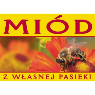 Średnia tablica reklamowa na miód PCV - wzór F202