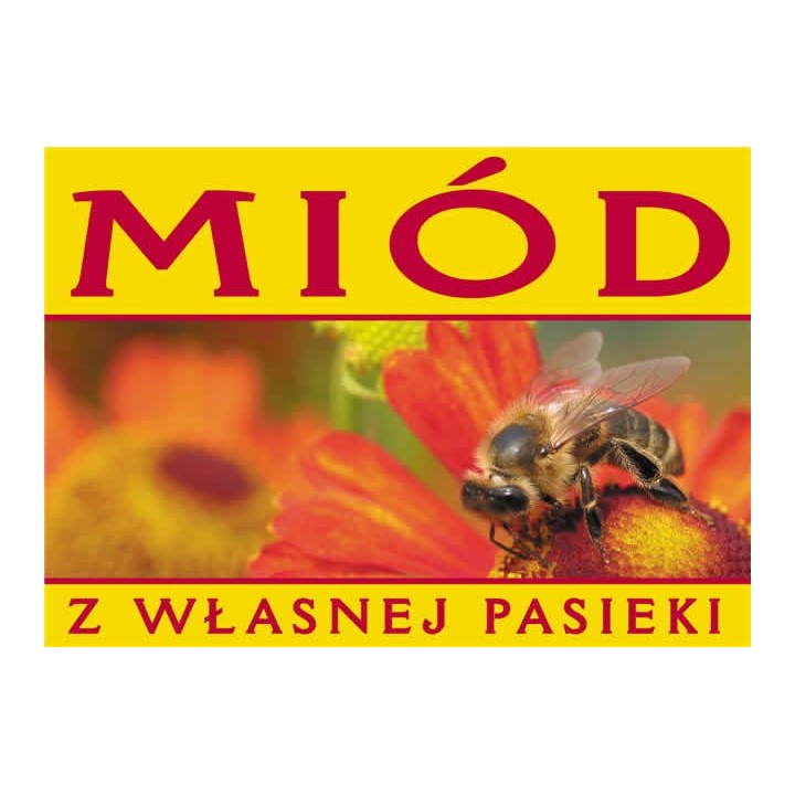 Duża tablica reklamowa  sprzedaż miodu PCV – F302