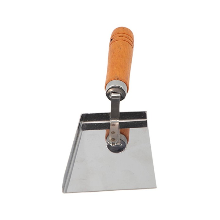 Szufelka do pyłku, nierdzewna z rączką drewnianą - wzór 5012