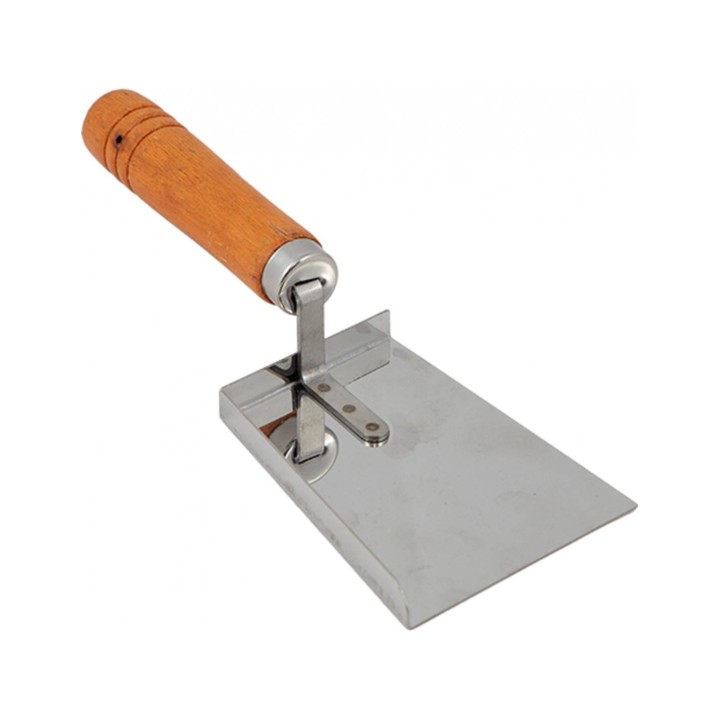 Szufelka do pyłku, nierdzewna z rączką drewnianą - wzór 5012