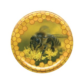 Paczka DUŻYCH nakrętek na słoiki z miodem (50szt) - wzór ND86