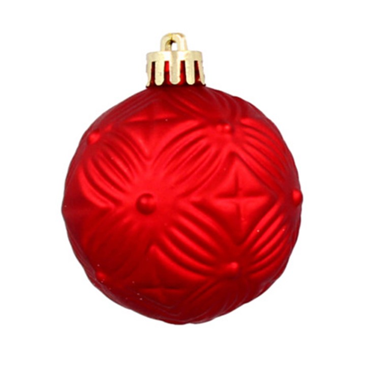 KOMPLET 16 BOMBEK 6 CM CZERWONY/ZŁOTY/SREBRNY MIX WZORÓW